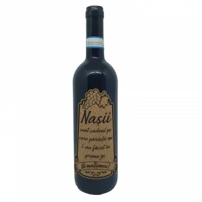 Nasii sunt cadoul, eticheta pluta cu mesaj