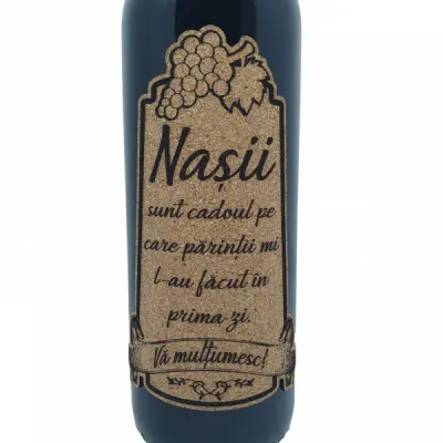 Nasii sunt cadoul, eticheta pluta cu mesaj