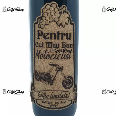 Pentru cel mai bun motociclist retro, editie limitata, vin rosu cabernet sauvignon, demisec, 750ml, 13.5% alcool