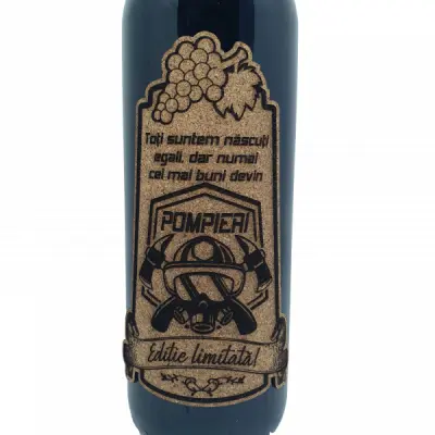 Pentru cel mai bun pompier, model 2, eticheta pluta cu mesaj