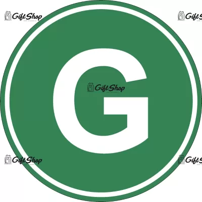 Eticheta, Autocolant Litera G, Autocolant Camion Litera G, Diamentru 22 cm