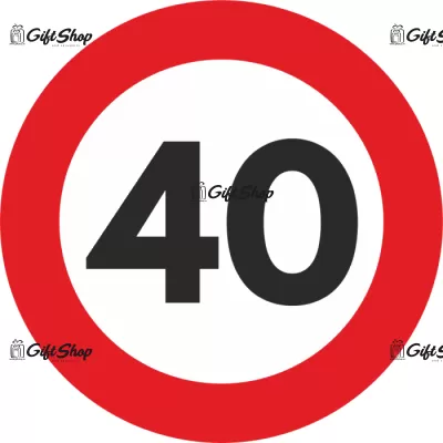 Autocolant Sticker "Limita Viteza" Reflectorizant - 40km/h
