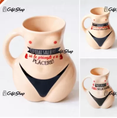 Cana Ceramica In Forma De Corp Femeie
