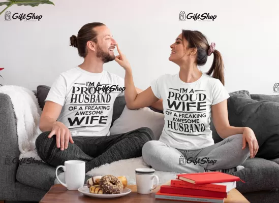 I`m A Proud Wife & Husband - Set 2 Tricouri Personalizate