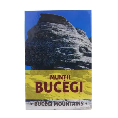 Muntii bucegi, magnet carte bilingv