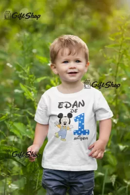 MICKEY MOUSE BABY 1 An - Tricou Personalizat - SE POATE SCHIMBA NUMELE si ANUL