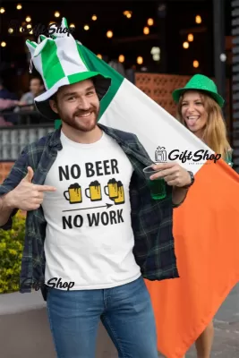 No Beer No Work - Tricou Personalizat