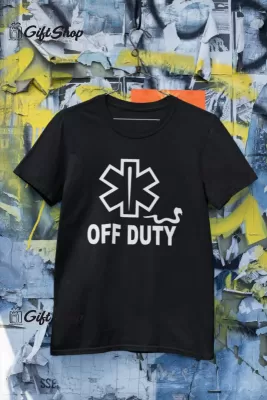 Off duty, tricou cu mesaj