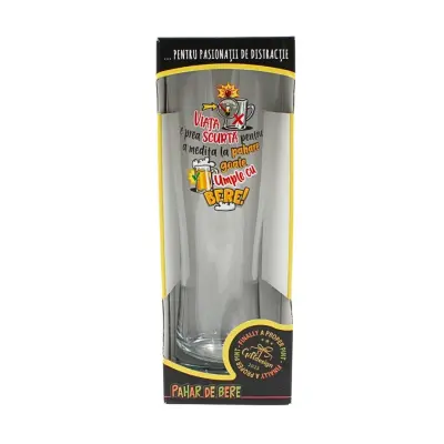 Viata e pre scurta..., pahar bere cu mesaj