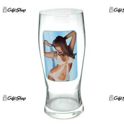 Pahar de bere cu imagine de femeie termica in cutie decorativa C