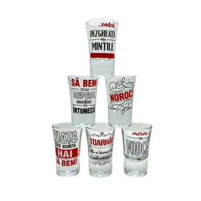 Viata e prea scurta, set 6 pahare pentru tarie