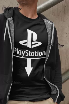 Play station, tricou cu mesaj